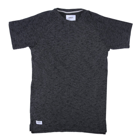 Viso French Terry Extended Tee  - Black Melange Viso French Terry Extended Tee  - Black Melange