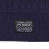 Label Ribbed Knit Beanie - Navy