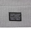 Label Ribbed Knit Beanie - Grey