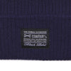 Label Ribbed Knit Beanie - Navy